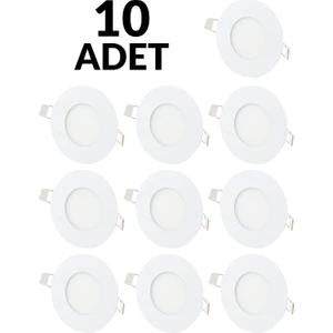 Hero Led 10'lu Paket 3 Watt Sıva Altı Yuvarlak LED Panel