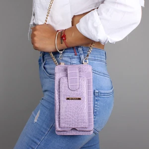 My Valice Kadın Deri Çapraz Cüzdan ve Kartlık Bölmeli Telefon Çantası 1618 Lila