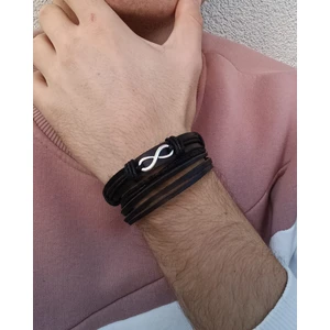 BSN Store Sonsuzluk Figürlü El Yapımı 2'li Deri Bileklik