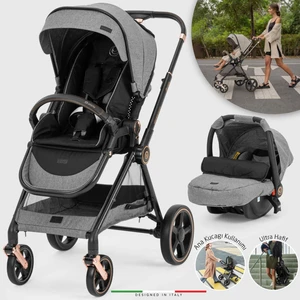 Mido 2 Travel Sistem Bebek Arabası Rose Gri-Siyah
