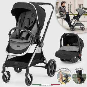 Mido 2 Travel Sistem Bebek Arabası Silver Siyah-Gri