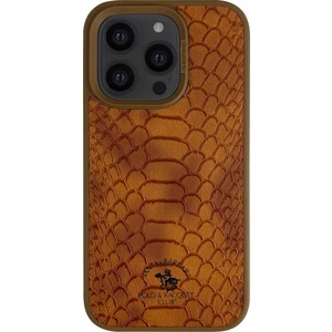 Santa Barbara Polo Knight-iphone 14 Pro Kilif.yılan Derisi Tasarımı.iphone 14 Pro Deri Kılıf