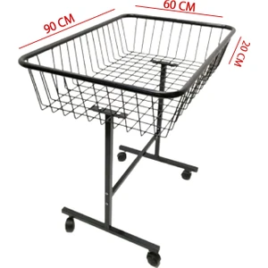 Gri Dekor 60X90 cm Profesyonel Havuz Sepet, Kampanya, Teşhir Ürün Sepeti, Sağlam Güçlü Sepet