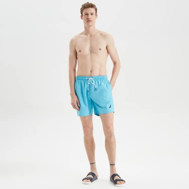 Nautica Erkek Mavi Regular Fit Deniz Şortu