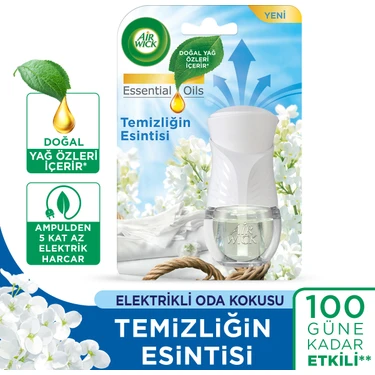 Air Wick Elektrikli Kit Oda Kokusu Temizliğin Esintisi ( 1 Adet Cihaz + 1 Adet Yedek Şişe