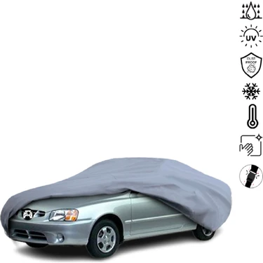 Teksin Hyundai Accent 2 Sedan (1999-2006) Araba Brandası Miflonlu Su Geçirmez 4 Mevsim Araba