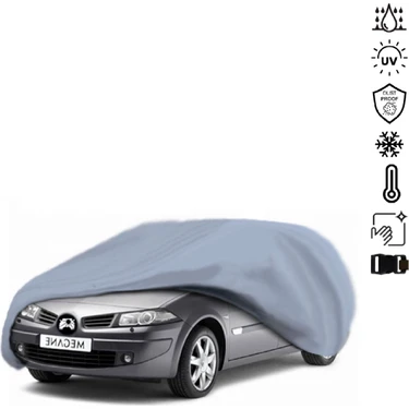 Teksin Renault Megane 2 Sedan (2002-2008) Araba Brandası Miflonlu Su Geçirmez 4 Mevsim Araba