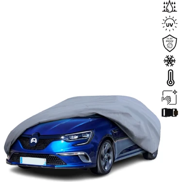 Teksin Renault Megane 4 Sedan (2016-) Araba Brandası Miflonlu Su Geçirmez 4 Mevsim Araba