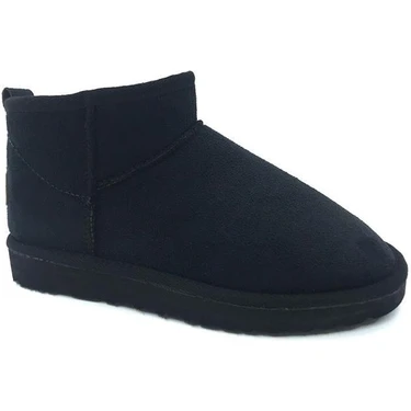 Pierre Cardin PC-52126 Sıyah Süet Kadın Bot Peluş İç Astar ile Şık ve Rahat