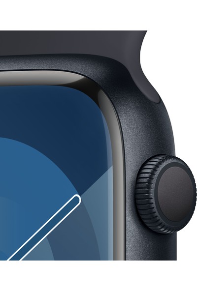 Apple Watch Seri 9 Gps 45MM Gece Yarısı Alüminyum Kasa Spor Kordon - M/l MR9A3TU/A