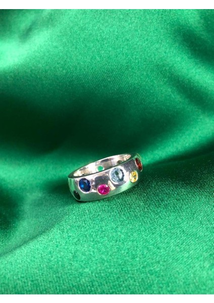 Vog Pomelato Iconica Şık Tasarım Renkli Zirconia Taşlı 925 Ayar Yüzük,ring Sarı,roze Seçeneği fırsatları