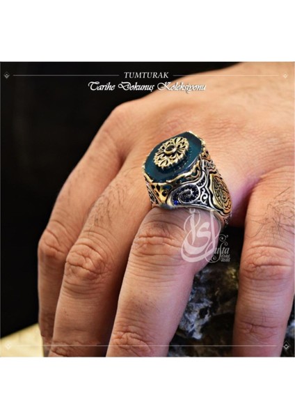 Vog Islam Usta Tasarımı Tumturak 925 Ayar Gümüş Erkek Yüzük