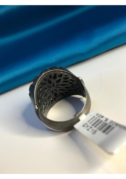 Vog Gotik Tasarım Firuze Turkuaz Taşlı Okside Erkek 925 Ayar Gümüş Yüzük fırsatları