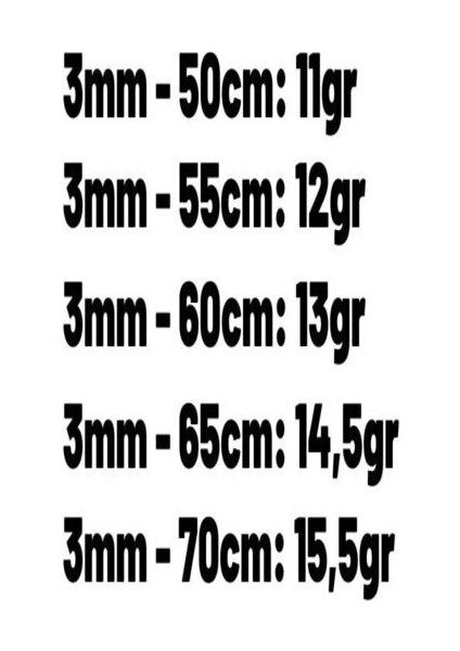 Vog 3mm Force Zincir 925 Ayar Unisex Gümüş Kolye