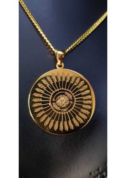 Vog 35 Besmele Sarı Renk 925 Ayar Gümüş Kolye Zincir