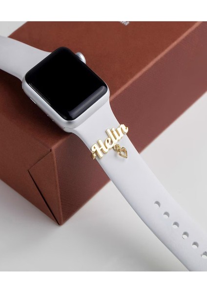 925 Ayar Gümüş Apple Watch Uyumlu Kişiye Özel Charm Isim ve Figür Detaylı Kordon Aksesuarı fırsatları