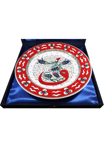 Haliç ve Vav 30cm İznik Çini Tabak