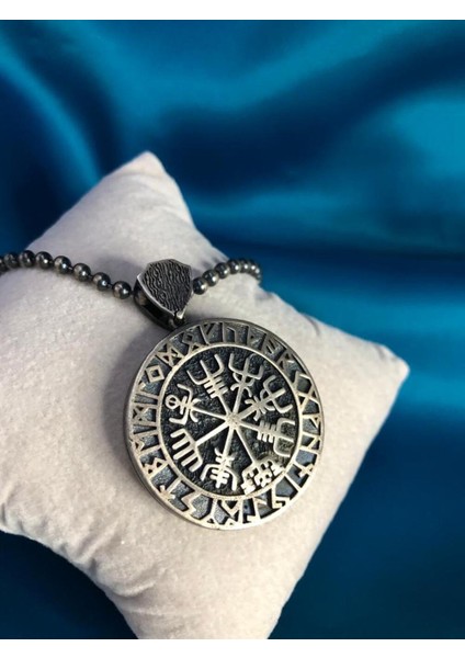 Vog Gotik Tasarım Çift Yönlü Viking Balta ve Vegvisir Viking Pusulası 925 Ayar Gümüş Kolye indirimleri