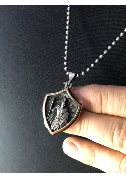 Vog Gotik Tasarım Şovalye Asker 925 Ayar Gümüş Kolye