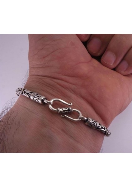 Vog 5.2mm Kancalı Kral Zincir Gümüş Erkek Bileklik Künye Italyan Model Sarı ve Roze Renk Seçeneği modelleri