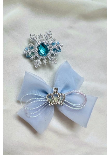 Karlar Kraliçesi Elsa 2 Adet Pens Toka Set