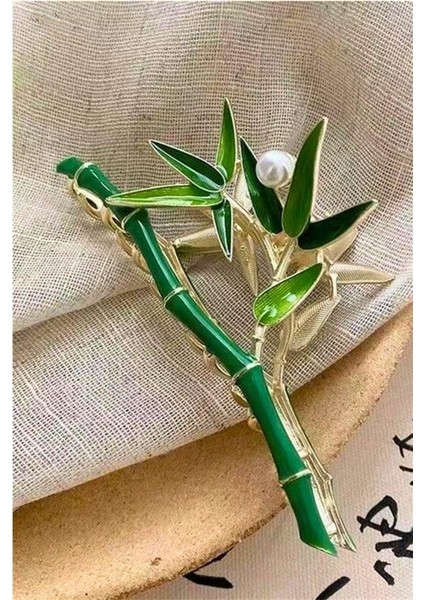 Bambu Yeşil Metal Incili Mandal Toka fiyatları