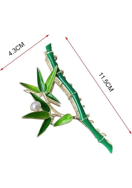 Bambu Yeşil Metal Incili Mandal Toka fırsatları