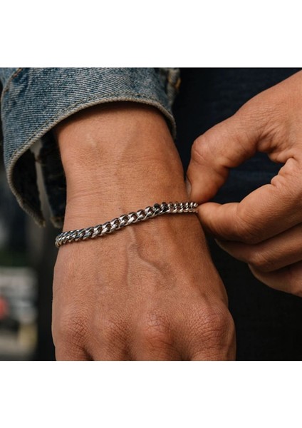 Vog 6.5mm Gurmet Model 925 Ayar Gümüş Erkek Bileklik Zincir Sarı,roze Renk Seçeneği fiyatları