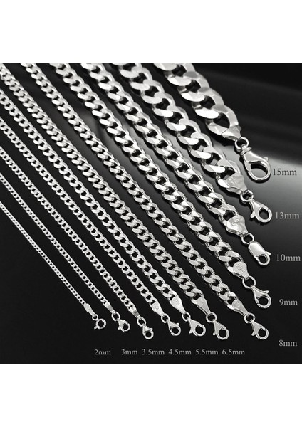 Vog 6.5mm Gurmet Model 925 Ayar Gümüş Erkek Bileklik Zincir Sarı,roze Renk Seçeneği fırsatları