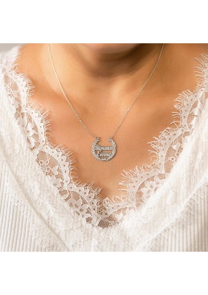 Vog Kişiye Özel Defne Yapraklı Isim Kolye Beyaz,sarı ve Roze Renk Seçenekleri Ile fırsatları