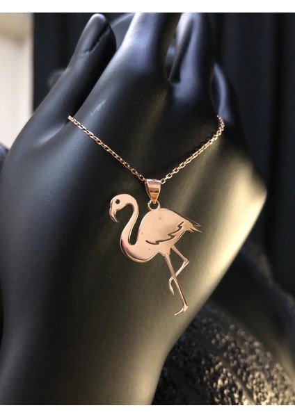 Vog Flamimgo Roze Renk Gümüş Kolye modelleri