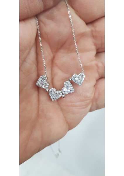 Mıknatıslı Açılır Beyaz Renk Kalp Taşlı Çift Model Özellikli Kolye indirimleri