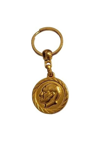 Atatürk Silüeti Gold Anahtarlık