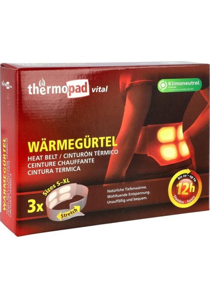 Thermopadgermany Isı Kemeri - Kuşak 3'lü Kutu