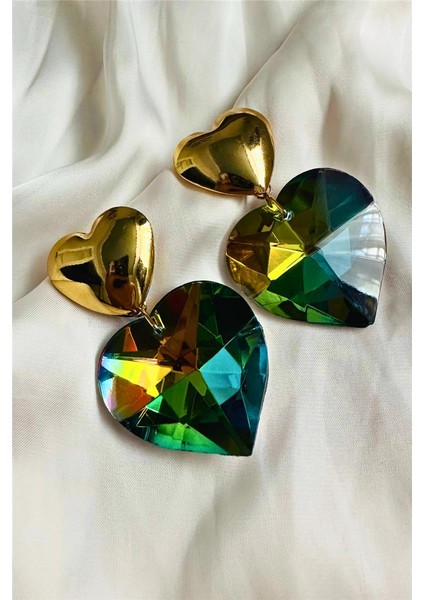 Yanardöner Büyük Kalp Küpe