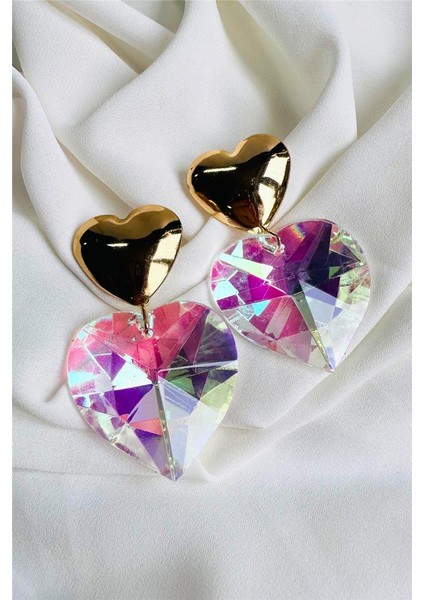 Yanardöner Büyük Kalp Küpe