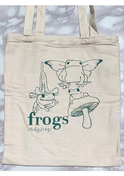 WHITE10 Y2K Anime Kurbağa Baskı Alışveriş Kadın Peri Grunge Kanvas Bez Eko Shopper Omuz Bez Emo Çantası (Yurt Dışından) fiyatları
