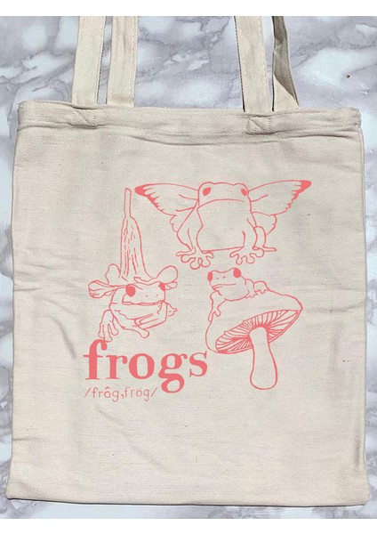 WHITE10 Y2K Anime Kurbağa Baskı Alışveriş Kadın Peri Grunge Kanvas Bez Eko Shopper Omuz Bez Emo Çantası (Yurt Dışından) indirimleri