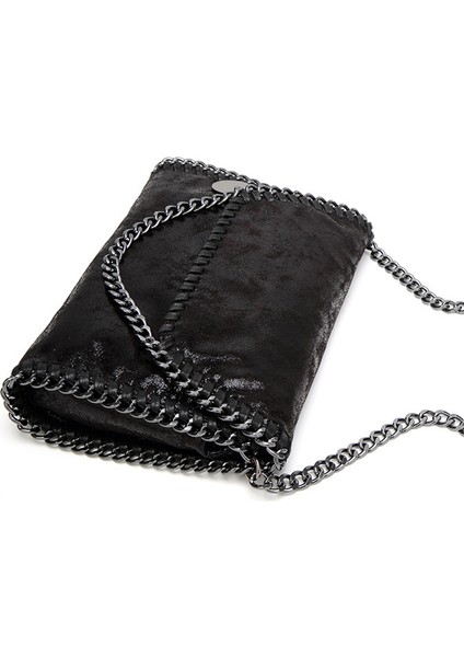 Kadın El Gündelik Zincir Tek Omuz Messenger Trendy Kadın Küçük Kapaklı Çapraz Vücut Debriyaj Cüzdanlar Ana Kesesi Çantası (Yurt Dışından) fırsatları