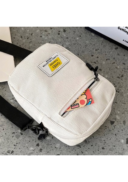 Tüm Maç Kadın Omuz Kadife Fermuar Messenger Sonbahar Kış Çok Katmanlı Sokak Omuz Çantası (Yurt Dışından)