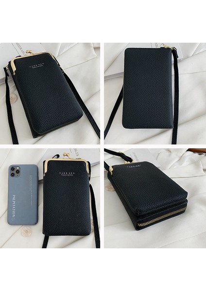 Kırmızı 2023 Mini Kadın Omuz Yumuşak Pu Deri Telefon Crossbody Kadın Fermuar Debriyaj Kadın Küçük Messenger Çantası (Yurt Dışından) fırsatları