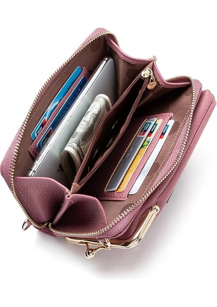 Kırmızı 2023 Mini Kadın Omuz Yumuşak Pu Deri Telefon Crossbody Kadın Fermuar Debriyaj Kadın Küçük Messenger Çantası (Yurt Dışından) indirimleri