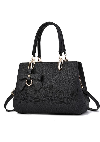 4 Zarif Kare Omuz Tote Kadın Tasarımcı Kadın Yay Tatlı Messenger Crossbody Çantası (Yurt Dışından)