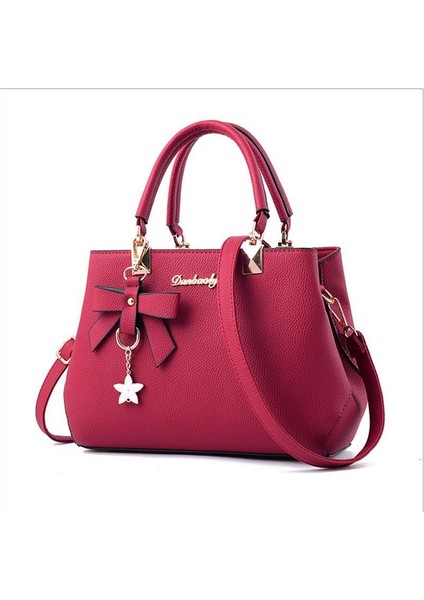 4 Zarif Kare Omuz Tote Kadın Tasarımcı Kadın Yay Tatlı Messenger Crossbody Çantası (Yurt Dışından) fırsatları