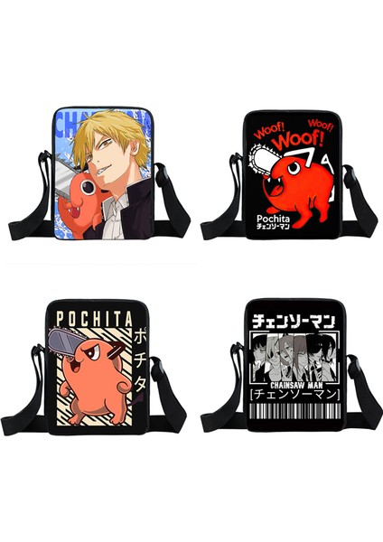 XKBDJMANS01 Anime Testere Adam Crossbody Kadın Kız Satchel Omuz Kadın Denji Pochita Makima Manga Messenger Çantası (Yurt Dışından) fiyatları