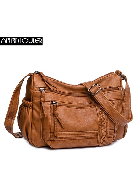 2 Annmouler Omuz Kadın Için Vintage Askılı Yumuşak Pu Deri Crossbody Deri Çantası (Yurt Dışından) fiyatları