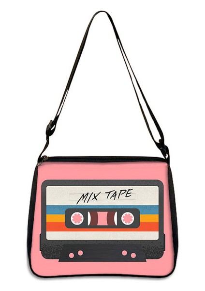 YXBTAPEC09CW Kaset Teyp Baskı Omuz 80'lere Geri 90'lar Kadın Seyahat Için Crossbody Kadın Telefon Tutucu Çantası (Yurt Dışından)