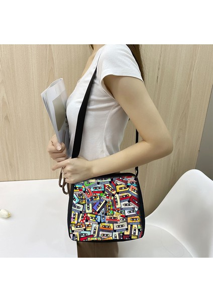 YXBTAPEC09CW Kaset Teyp Baskı Omuz 80'lere Geri 90'lar Kadın Seyahat Için Crossbody Kadın Telefon Tutucu Çantası (Yurt Dışından) indirimleri