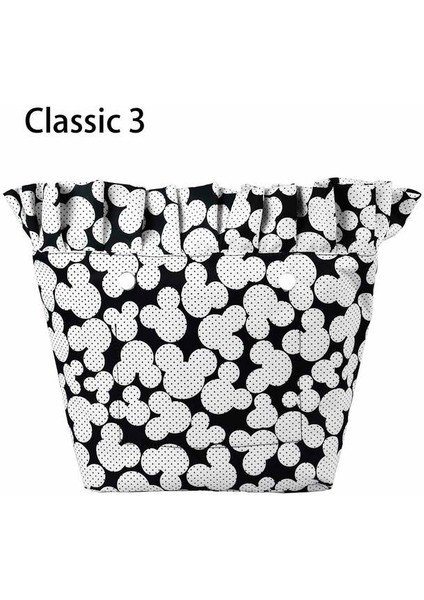 Klasik 3 Kompozit Dimi Kumaş Klasik Mini Su Geçirmez Fırfırlı Plise Obag Accesorios O Için Iç Ekleme Fermuarlı Cebi Çantası (Yurt Dışından)
