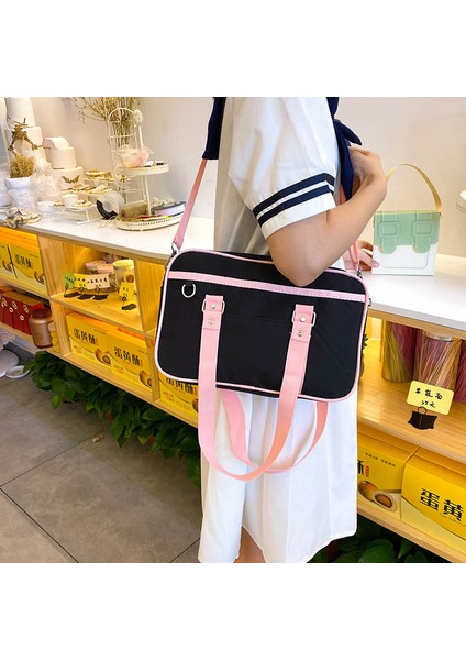 Koreli Öğrenci Tiki Tarzı Askılı Büyük Kapasiteli Omuz Kadın Naylon Gençler Klasik Crossbody Satchels Çantası (Yurt Dışından)